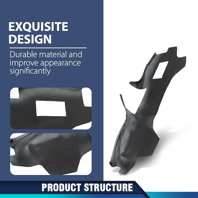 PIT66 Dash Cover Dashboard Bezel Compatible with Toyota Camry 2007 2008 2009 2010 2011 Instrument Panel Gray