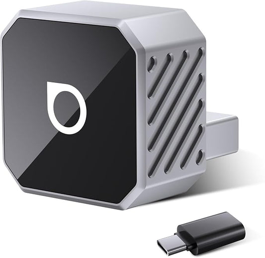 OTTOCAST Mini Cube 3.0 Wireless Carplay Adapter & Android Auto Wireless Adapter Silver (2-in-1) – Plug & Play for iPhone & Samsung/Android Phones, Auto-Reconnect Two Drivers, Stable 5GHz WiFi