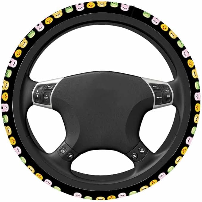 Animal Head Stickers Steering Wheel Cover Cute Steering Wheel Cover for Women Men Anti-Slip Breathable Steering Wheel Protector Car Accessories