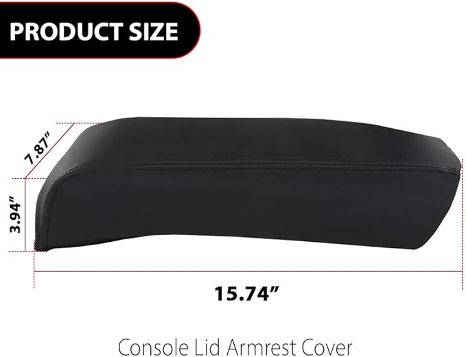 DOTCOM Center Console Lid Armrest Cover Fit Ford Explorer 2011 2012 2013 2014 2015 2016 2017 2018 Armrest Cover Console Lid Protector Cushion Pad Black