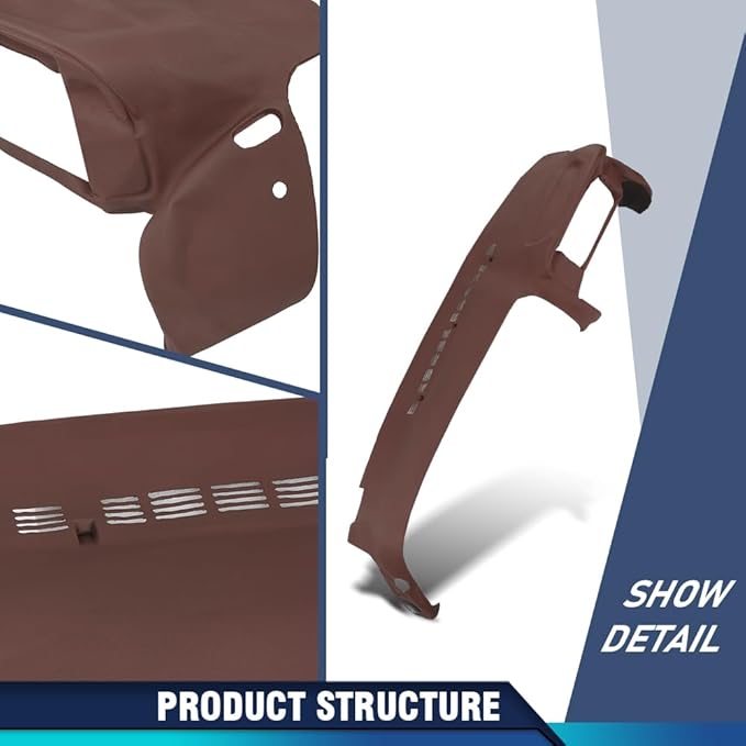 PIT66 Dash Cover Dashboard Compatible with Chevy & GMC Truck C/K 1500, Suburban, Tahoe, Yukon 1997-1999 Fit Chevy & GMC Truck C/K 2500/3500 1997-2000 Fit Cadillac Escalade 1999-2000 Red