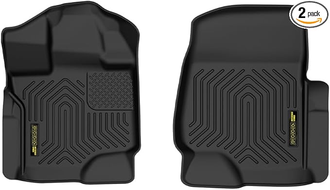 ANDPLAY TPE Floor Mats Liners Compatible with Ford F150 Super Crew 2015-2025(Fit 2022-2024 Lightning Models) All Weather Protection Black Floor Liners alfombras para carro