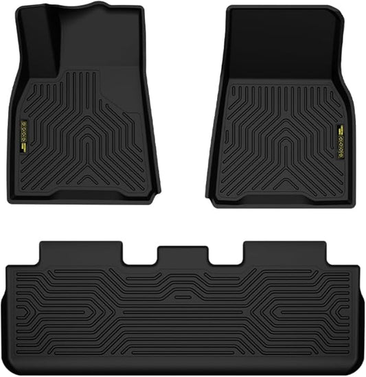DOTCOM TPE Floor Mats Fit Tesla Model Y 2020 2021 2022 2023 2024(5-Seat),All Weather Custom Fit Full Cover Protection 1st & 2nd Row Cargo Liner Accessories,alfombras para carro 3PCS
