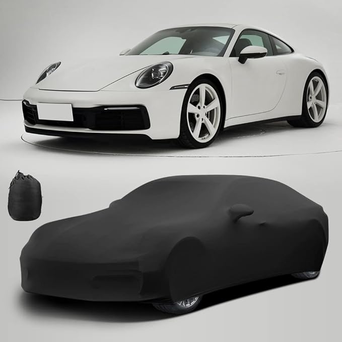 Indoor Car Cover for Porsche 911 928 718 Soft Stretch Full Cover Protection for Automobiles for Dust-Proof, Underground Garage, Car Show,Fits up to 180 inches