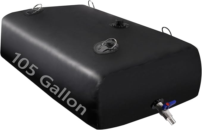 Water Tank, Water Storage Bladder, Portable Water Tank, Water Bladder Tank, Large Water Storage, Water Storage Containers for Camping, Garden, Emergency Water Storage Black
