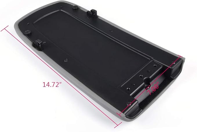 PIT66 Center Console Lid Cover, Compatible with 1997-2000 Ford Explorer/1997-2001 Mercury Mountaineer/2001-2002 Ford Explorer Sport Trac Light Gray Armrest Lid Kit