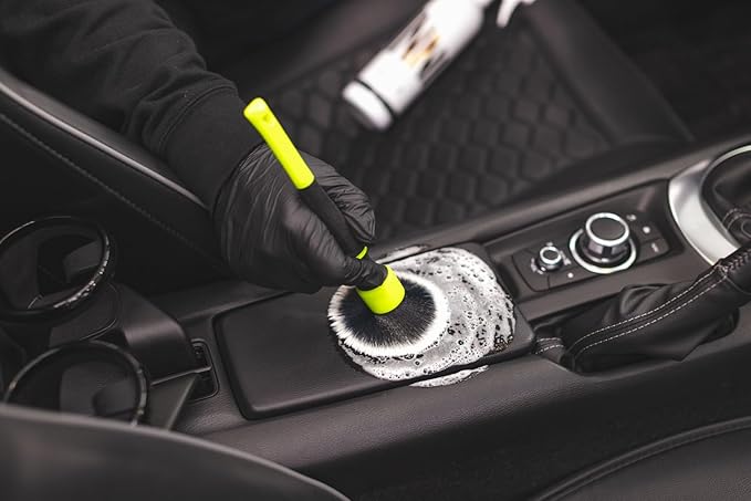 Detail Factory - TriGrip Ultra-Soft Detailing Brush Set - Scratch-Free Cleaning for Exterior, Interior Panels, Emblems, Badges, Gauges, Infotainment Screen - Octane Ectoplasm