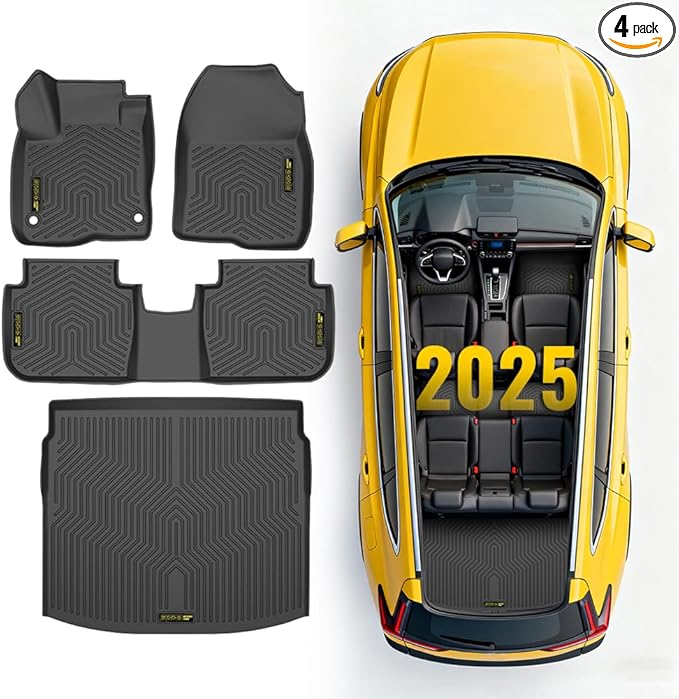 ANDPLAY TPE Floor Mats Liners Compatible with Honda CRV 2023 2024 2025 (Include Hybird) All Weather Protection Black Floor Liners alfombras para carro