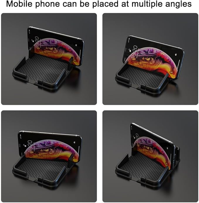 Tumecos Car Non-Slip Mat,Dashboard Mat for Car Dashboard Accessories,Dash Cell Phone Mount,Can Hold Cell Phone, Keys, Sunglasses