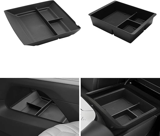 LUWU 2026 Armada Center Console Organizer Tray Compatible with 2025 2026 Nissan Armada Accessories 2025 2026 Armada SV/SL/Platinum Armrest Console Organizer Armrest Organizer Insert Tray Black 2-Pack