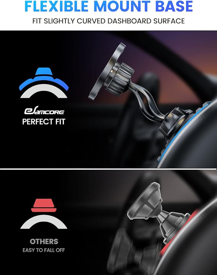 eSamcore Magnetic Phone Holder for Car, iPhone MagSafe Car Mount Strong Phone Magnet for Car Dashboard Cell Phone Holders for Your Car Fits Mag Safe iPhone 16/15/ 14/13 Pro Max Mini