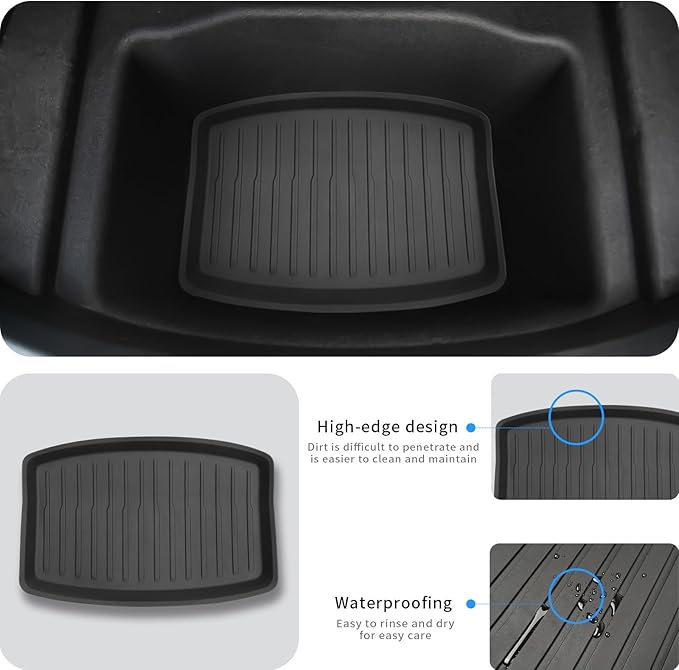 All Weather Cargo Liners for Tesla Model 3 Highland 2024/2025/2026 Accessories Trunk Mats,Frunk Rear Trunk Tray Mats
