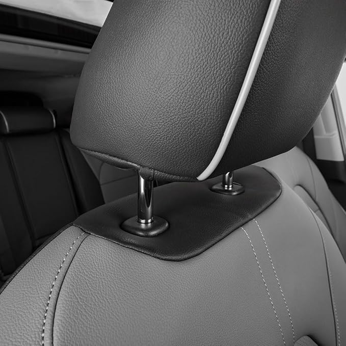 EKR Highlander Seat Covers for Toyota Highlander 2014 2015 2016 2017 2018 2019,2nd Row 40/60 Split,Car Seat Protectors for Trucks,Waterproof Leather Car Seat Cover Full Set-Faux Leather(Gray)