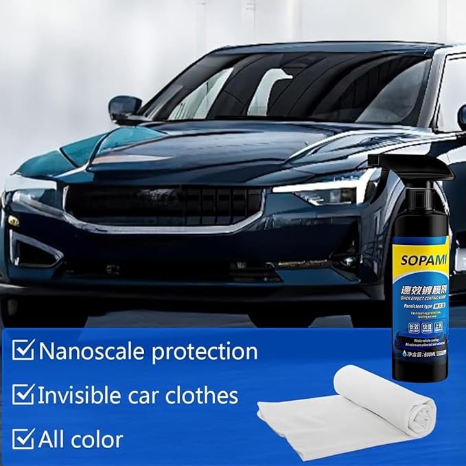 Sopami Ceramic Paint Sealant, Ceramic Coating Maximum Gloss & Shine ceramic wax, car coating spray Extremely Hydrophobic Ceramic Spray Coating for Cars, RVs, Motorcycles, Boats, and ATVs