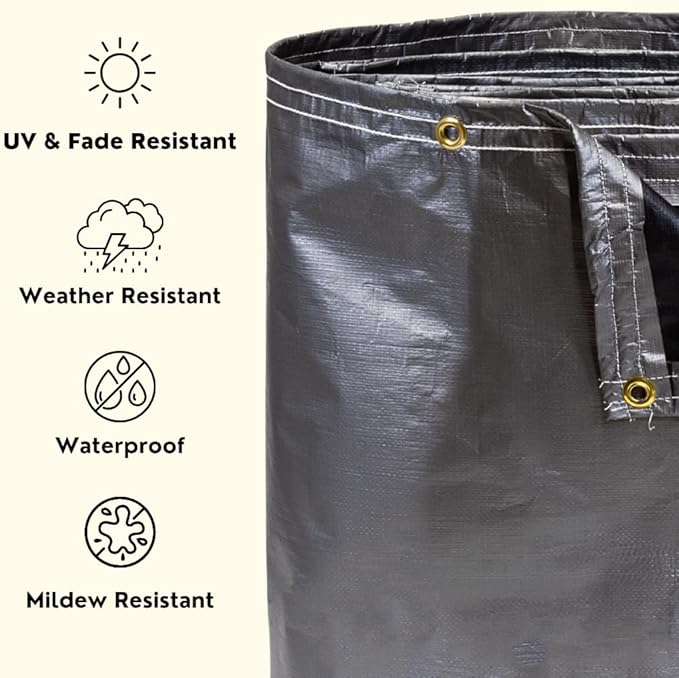 Tarps Heavy Duty Waterproof 14x40 FT, Extra Thick 12 Mil Large Tarps with Grommets and Reinforced Edges,UV Resistant,Tear&Fade Resistant, Silver/Black Multipurpose Cover for Home Boats Cars Camping