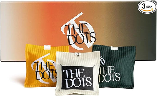 THEDOTS 3 Pack Car Air Fresheners Set, Dual Ribbons for Car Rearview Mirror, 3 Scents, Long-Lasting Fragrance, Sachet Gift