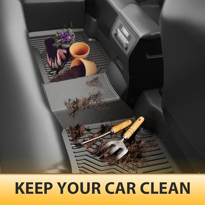 TPE Floor Mats Cargo Liners Compatible with Audi Q7 2017-2025/ Fit Audi SQ7 2020-2025/Fit Audi Q8 2019-2025,All-Weather Protection