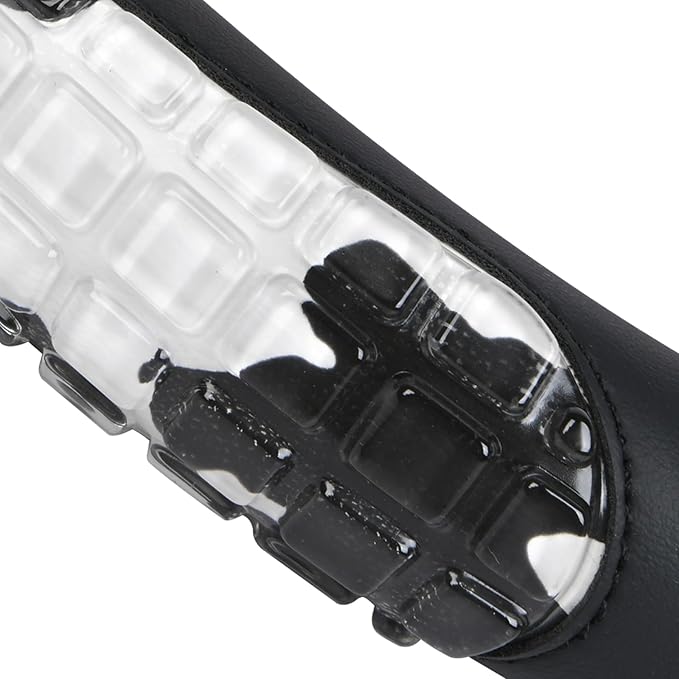 Flying Banner car Steering Wheel Cover Gel Massage Velvet Cool Warm Universal Size 15 inches SUV Truck Anti Slip Odorless Summer Winter (Black Cow Print, Gel Massage)