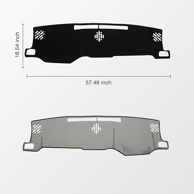 KUST Car Dash Cover Compatible with Toyota Tacoma 2024-2026 & 2025 Toyota 4Runner Dash Carpet Polyester Non-Slip Dash Protector Interior Accessories for Tacoma Custom Fit Dash Mat No Glare Black