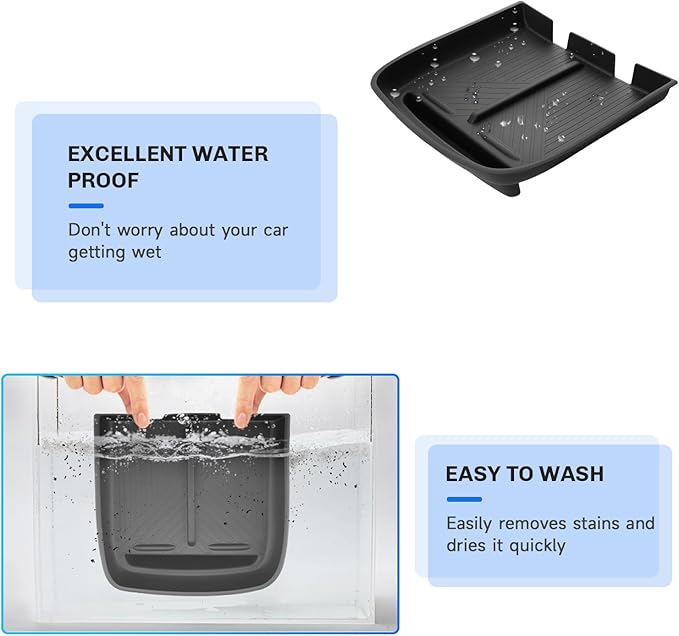 SXCY for 2024 2025 Rivian R1T/R1S Accessories 2022-2025 R1T/R1S Wireless Charging Protective Mats 2024 2025 R1T/R1S Center Console Inserts Liner Anti-Slip Anti-Dust Waterproof Mats