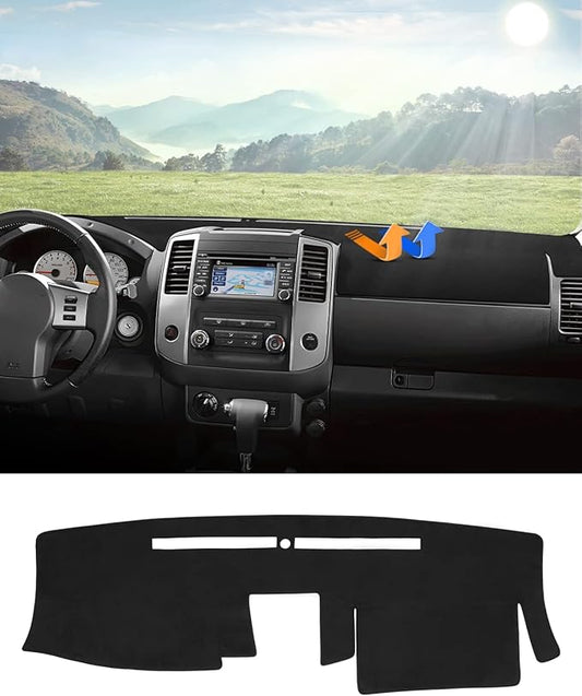 Autorder Dashboard Cover Mat Fit for 2007-2021 Nissan Frontier/2009-2012 Suzuki Equator Accessories Dash Cover Flannel Dash Mat Sunshade Glare UV Rays Protector