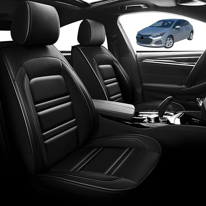 Seat Cover for Cruze 2011-2019 | Car Seat Covers Front Seats, Waterproof Seat Protectors, Automotive Front Seat Covers (Front Seat, Black)