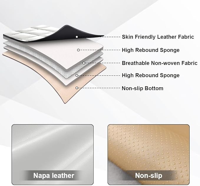 Seat Covers Fit for Subaru Crosstrek 2016-2026 Nappa Leather Waterproof Breathable Car Seat Cover, Easy to Install Airbag Compatibility, Auto Interior Accessories(Full Set, Black White)