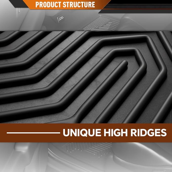 ANDPLAY TPE Floor Mats Liners Compatible with Dodge Ram Truck Crew Cab 2009 2010 2011 2012 2013 2014 2015 2016 2017 2018(NOT Fit Tradesman Qaud Cab) All Weather Protection alfombras para carro