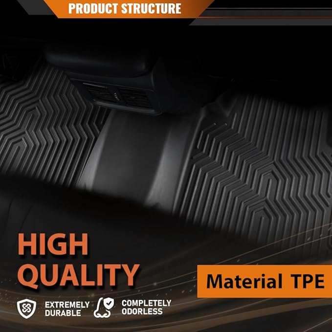 ANDPLAY TPE Floor Mats Liners Compatible with Honda Accord 2023-2024 All Weather Protection Black Floor Liners alfombras para carro