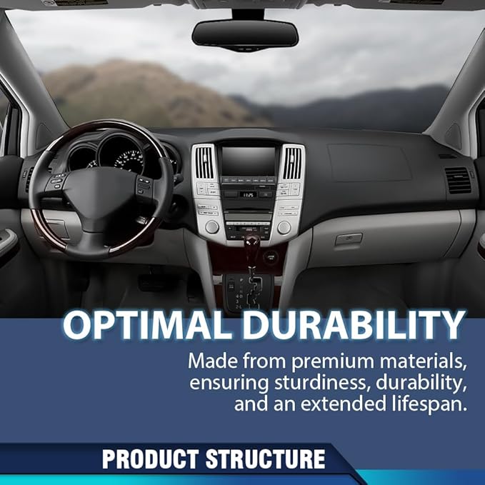 PIT66 Dash Bezel Cover Dashboard Panel Compatible with LX RX330 2004-2006/ LX RX350 2007-2009/ LX RX400h 2006-2008 Black