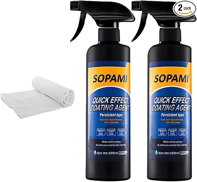 Sopami Ceramic Paint Sealant, Ceramic Coating Maximum Gloss & Shine ceramic wax, car coating spray Extremely Hydrophobic Ceramic Spray Coating for Cars, RVs, Motorcycles, Boats, and ATVs