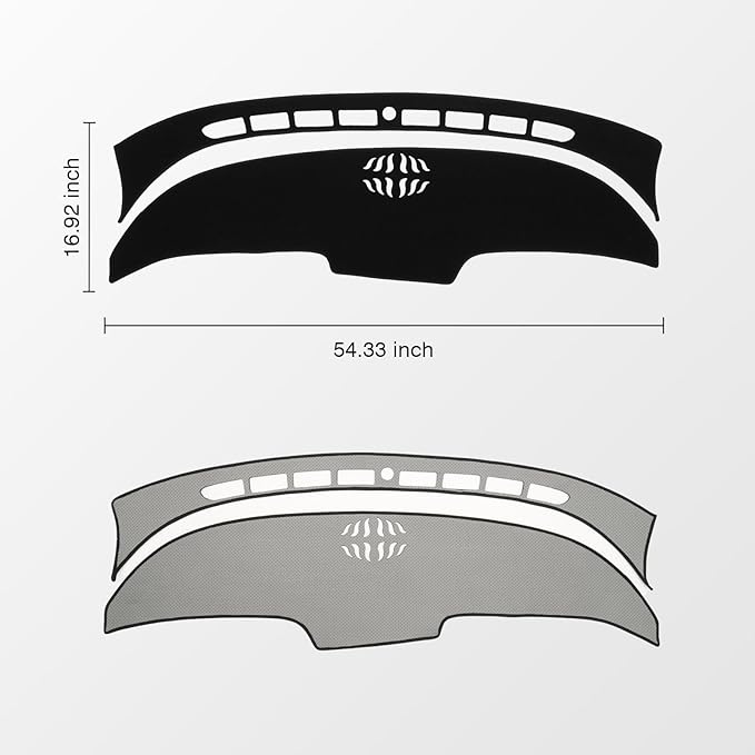 KUST Car Dash Cover for Hyundai Santa Cruz 2022 2023 2024 (Not fit for 12.3 inch Navigation Screen) Polyester Dashboard Cover Non-Slip Interior Accessories for Hyundai Santa Cruz Black