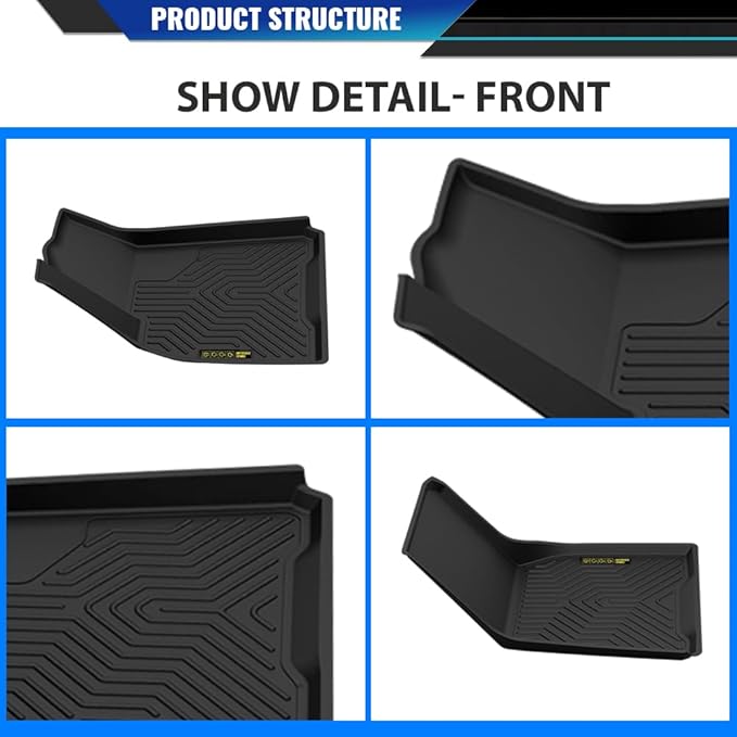 DOTCOM TPE Floor Mats Fit Tesla Model Y 2020 2021 2022 2023 2024(5-Seat),All Weather Custom Fit Full Cover Protection 1st & 2nd Row Cargo Liner Accessories,alfombras para carro 3PCS