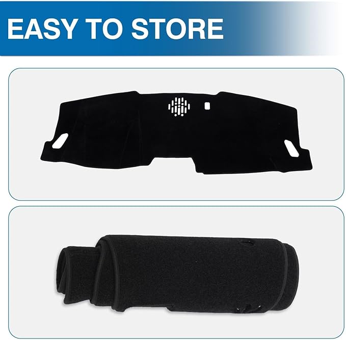 KUST Car Dash Cover for 2023 2024 2025 2026 Honda Pilot (Without HUD) Polyester Dashboard Cover Non-Slip Interior Accessories for Pilot Custom Fit Dash Mat Sunshade Windshield No Glare Black