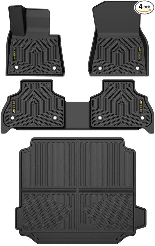 ANDPLAY TPE Floor Mats Liners 4PCS Compatible with BMW X5 2019 2020 2021 2022 2023 2024 2025 (Only for 5 Passenger) All Weather Protection Floor Liners alfombras para carro Black