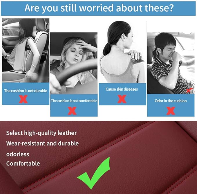 2pc Car Seat Covers, PU Leather Car Seat Protectors Universal Anti-Slip Driver Seat Covers, Front Car Seat Covers Waterproof seat Covers for SUV Pick-up Truck Sedan,Coffee