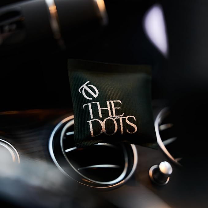 THEDOTS Frosted Ebony Car Vent Clip, Fabric Sachet Air Freshener, 30 Days Long-Lasting for Car Interior Decor, Non-Toxic (1 Pack)