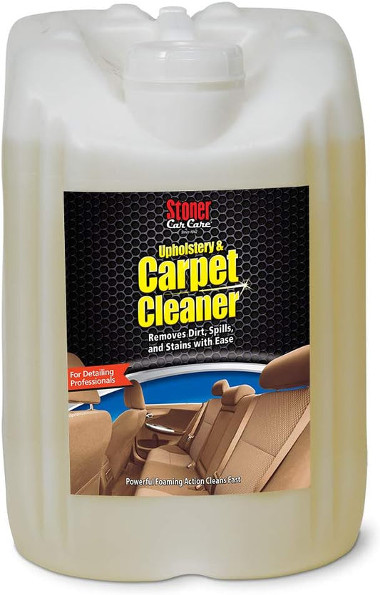Stoner Car Care 91147 Upholstery & Carpet Cleaner — Powerful Foaming Action Lifts Tough Stains from Seats, Floor Mats, Upholstery, Fabric, and More, Cleans and Restores Automotive Interior — 5 Gallons