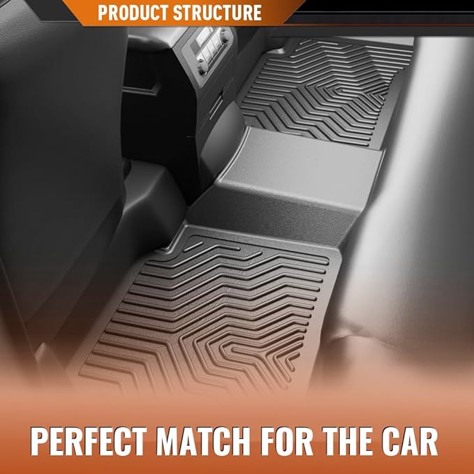 ANDPLAY Floor Mats Liners 3PCS Compatible with Toyota 4Runner 1996 1997 1998 1999 2000 2001 2002 1st & 2nd Row TPE All Weather Protection Gray Floor Liners alfombras para carro