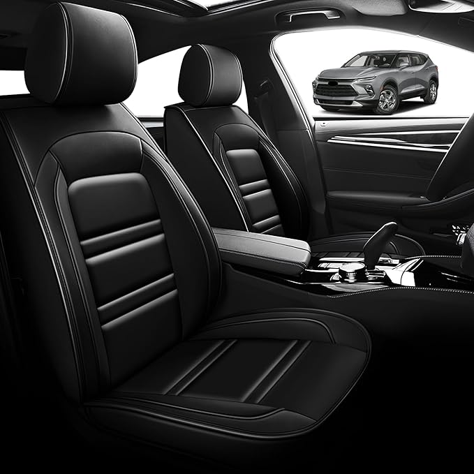 Seat Cover for Chevy Blazer 2019-2025 | Car Seat Covers Front Seats, Waterproof Seat Protectors, Automotive Front Seat Covers (Front Seat, Black)