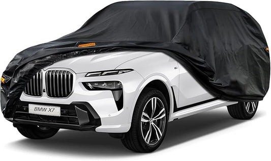 Kayme 7 Layers SUV Car Cover Custom Fit for BMW X7 (2018-2025) Waterproof All Weather for Automobiles, Outdoor Full Cover Rain Sun UV Protection.Black