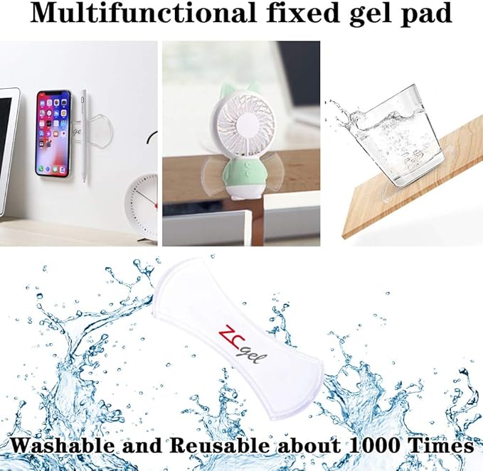 Anti Slip Gel Pad Phone Holder for Car, Removable and Reusable Anti Slip Dashboard Pad with Heat Resistant and Damage Free Sticky Gel Pads for Sunglasses, Keys, Coins and More (7.3" x 4.2")