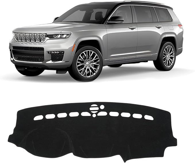 KUST Car Dash Cover for 2011-2020 2021 Jeep Grand Cherokee (NOT for Jeep Cherokee & Grand Cherokee L) Non-Slip Dashboard Cover Polyester Interior for Grand Cherokee Accessories No Glare Black
