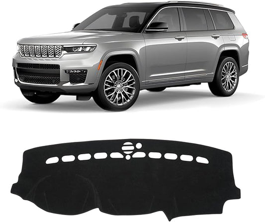 KUST Car Dash Cover for 2011-2020 2021 Jeep Grand Cherokee (NOT for Jeep Cherokee & Grand Cherokee L) Non-Slip Dashboard Cover Polyester Interior for Grand Cherokee Accessories No Glare Black