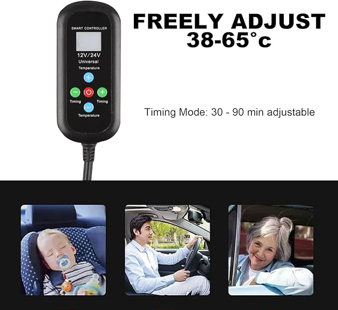 Dyale Car Seat Covers, Leather Car Seat Cushion for Winter, Universal Fit for Most Cars, SUVs & Trucks (Black)