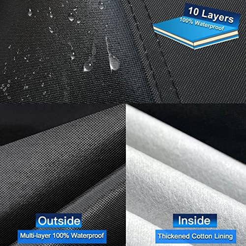 10 Layers SUV Car Cover Custom Fit for Chevrolet Chevy Equinox (2005-2024) Waterproof All Weather for Automobiles, Outdoor Full Cover Sun UV Rain Protection with Cotton.Black