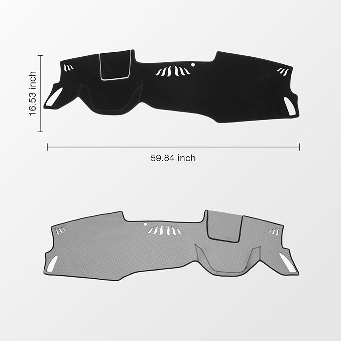 KUST Car Dash Cover for Hyundai Sonata 2020-2023 (Only fits for 8.0-inch Touch Screen Dashboard) Polyester Dashboard Cover Non-Slip Interior Accessories for Sonata Custom Fit Dash Mat No Glare Black