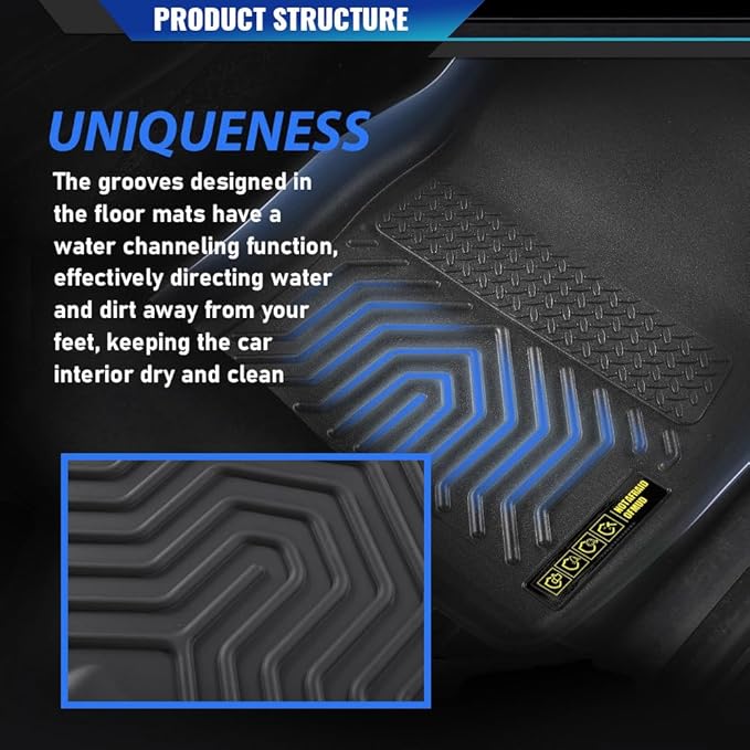DOTCOM TPE Floor Mats Fit BMW X5 2019-2025(Only for 5 Passenger),All Weather Custom Fit Full Cover Protection 1st & 2nd & 3rd Row Truck Mats Cargo Liner Accessories,alfombras para carro 4PCS