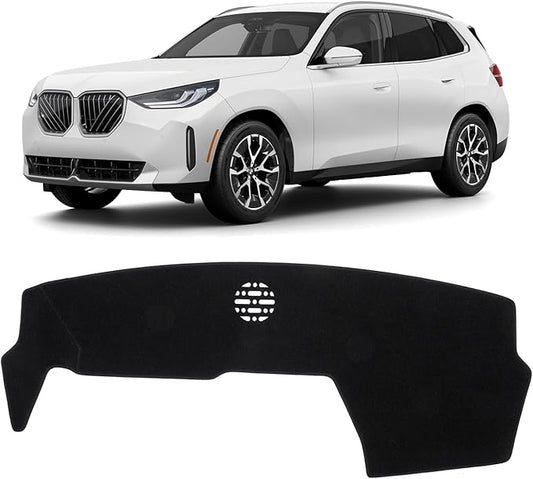 KUST Car Dash Cover for BMW X3 2025 2026 Polyester Dashboard Cover Dash Carpet Non-Slip Dash Protector Interior Accessories for X3 Custom Fit Dash Mat Sunshade Windshield No Glare Black