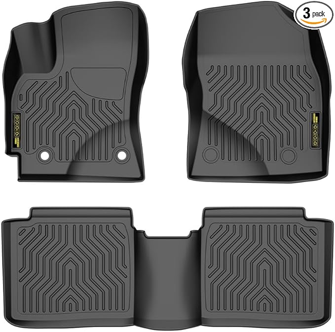 ANDPLAY TPE Floor Mats Liners 3PCS Compatible with Toyota Corolla 2014 2015 2016 2017 2018 2019 All Weather Protection Black Floor Liners alfombras para carro
